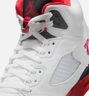 Air Jordan 5 Retro Fire Red Mens Lifestyle Shoe - White/Fire Red/Black