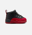 Air Jordan 12 Retro Flu Game Infant Toddler Lifestyle Shoe - Black/Varsity Red