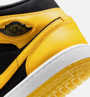 Air Jordan 1 Mid SE Mens Lifestyle Shoe -  Black/White/Varsity Maize